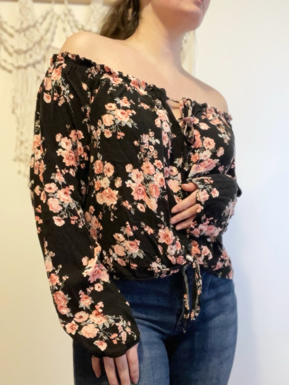 |Rewind| Women’s Floral Off-Shoulder Blouse